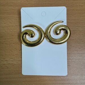 Monet Gold Plated Spiral Post Earrings
